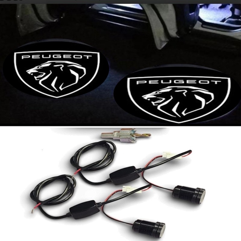 Peugeot Glass LED Logo Projector for Door 12V Connections