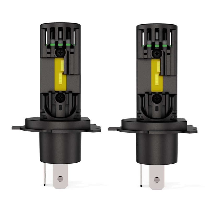 Lampade Led H4 LAMPO 6000K 35W Reale Mini Super Luminoso Ultracompatto CanBus Plug & Play