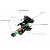 Structure of H4 LED Lamps LAMPO 6000K 35W Real Mini Super Bright Ultra-Compact CanBus Plug & Play