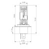 dimensione Lampade Led H4 LAMPO 6000K 35W Reale Mini Super Luminoso Ultracompatto CanBus Plug & Play