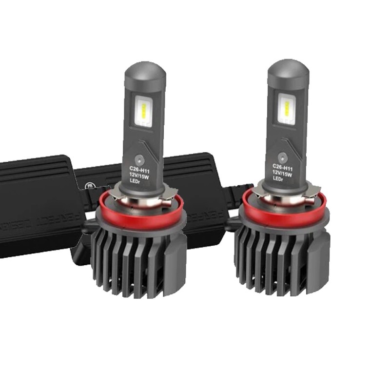 Lampade Led Omologate H11 ECE R37 E8 6000K + Uniforme Retrofit 15W