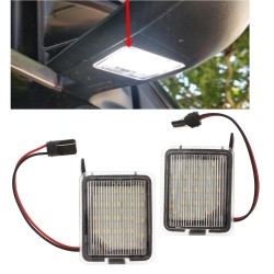 Luz LED para espejo retrovisor para Ford, 6000k, lámpara de cortesía