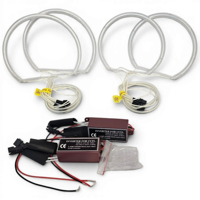 Angel Eyes Kit CCFL 2 x 131 mm 2 x 146 mm White 4 Pieces Cut Daytime Running Light