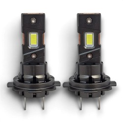 Bombillas LED H7 de 30 W con ventilador de doble tubo, 6000 K, Canbus, mismo tamaño que la original.