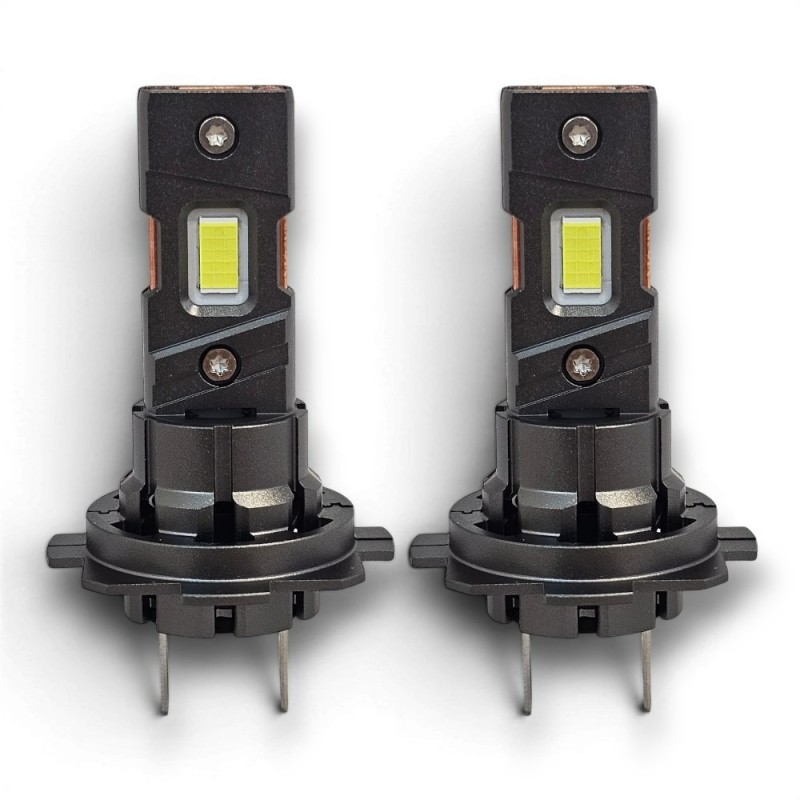 H7 30W Dual Tube Fan LED Bulbs 6000K Canbus Same Size as Original