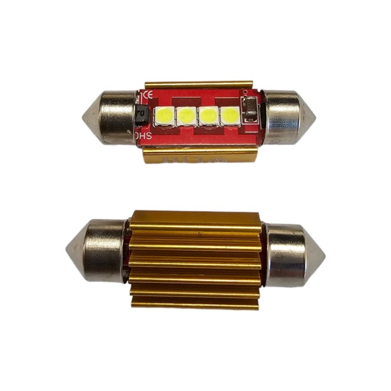 COPPIA LED FESTOON 36MM SILURO 24V 6 LED  CANBUS 2835 camion truck