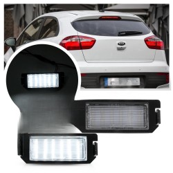 Plafoniere LED LUCI TARGA per KIA Rio 6000k Specifico serie TOP CANBUS