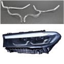 Fibra Ottica Policarbonato Sinistro DRL BMW Serie 5 G30 G31 F90 Ricambio Faro Acrylic Tube Guide Strip Light