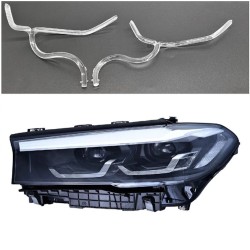 Fibra Ottica Policarbonato Sinistro DRL BMW Serie 5 G30 G31 F90 Ricambio Faro Acrylic Tube Guide Strip Light