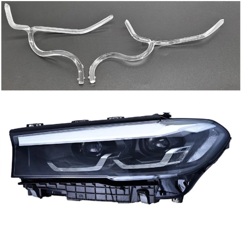 Fiber Optic Polycarbonate Left DRL BMW 5 Series G30 G31 F90 Replacement Headlight Acrylic Tube Guide Strip Light