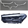 Tira guía de tubo acrílico para faro delantero izquierdo de fibra óptica de policarbonato para BMW Serie 5 G30 G31 F90