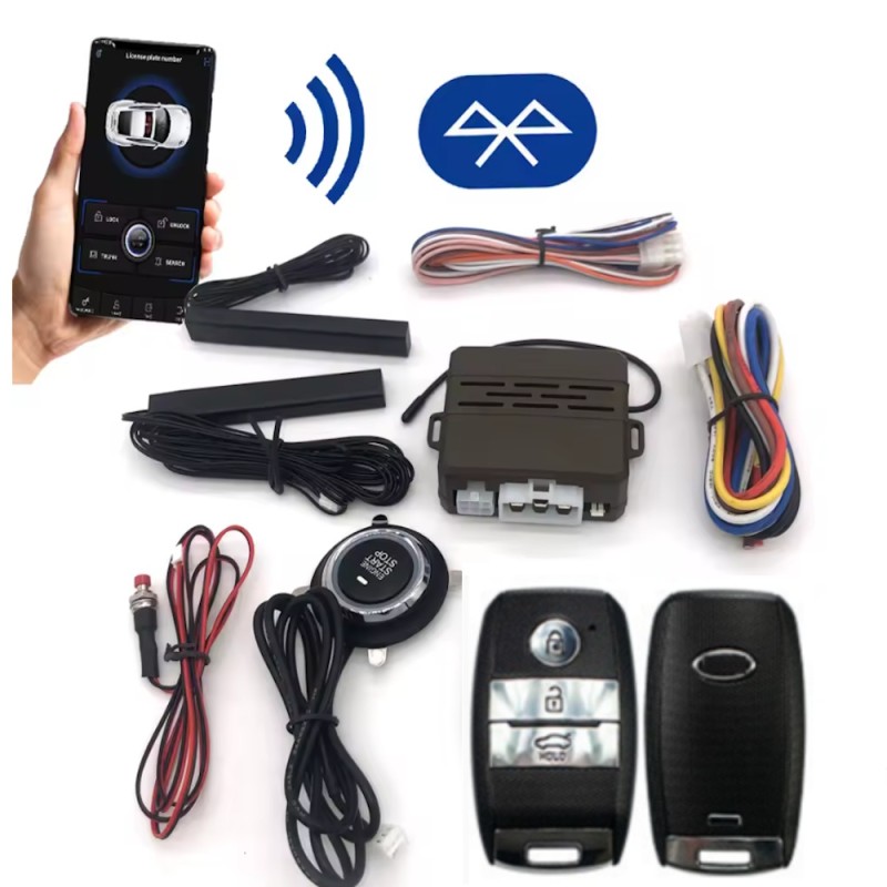 Sistema Keyless Con APP Apertura Chiusura Auto Vetri Accensione luci Bluetooth