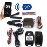Sistema sin llave con aplicación para abrir y cerrar las ventanillas del coche, Bluetooth y luces encendidas.
