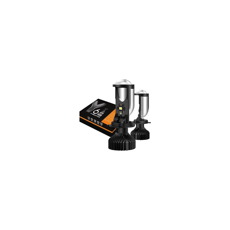 Mini Lenticolare H4 Y6 Bi-Led Alta Potenza 6000K LENS