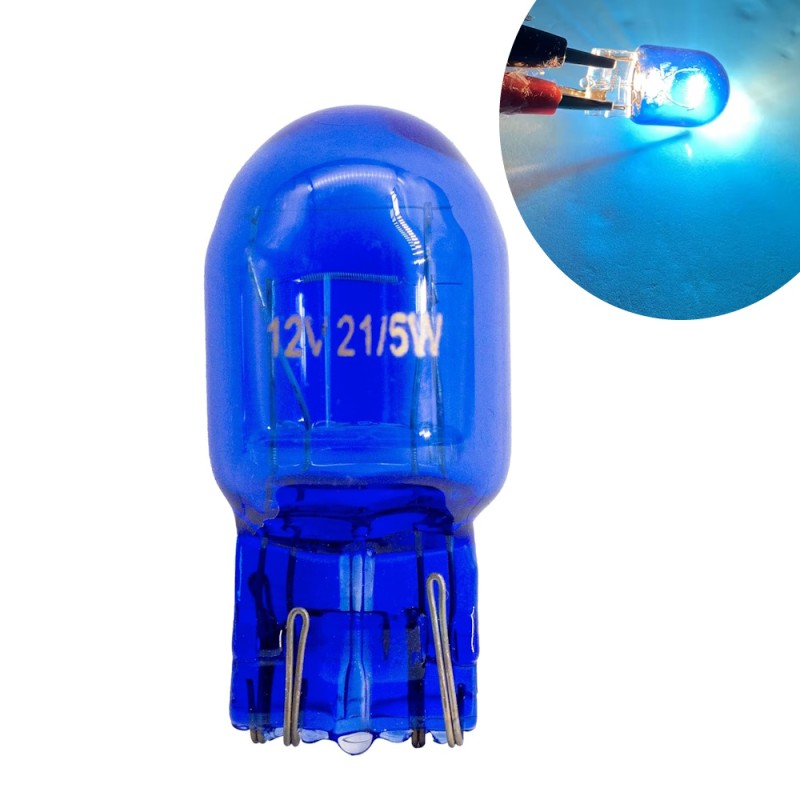 Halogen Lamp T20 7443 Blue Effect P21-5W