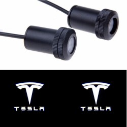 Tesla LED Logo Projector for Door Holes Welcome Light