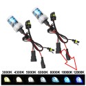 Pair of H3 55W 12000k HID Xenon Replacement Bulbs with AMP Connection