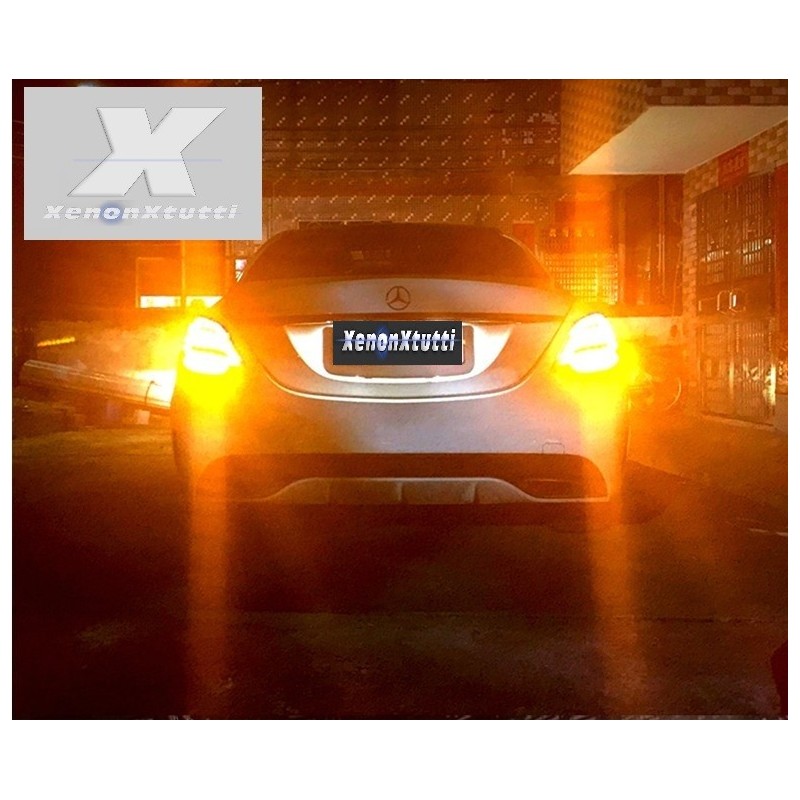 effetto su auto Lampada Led T20 WY21W 7440 Arancione 21W Super Canbus Freccia 2000lm 24 CSP
