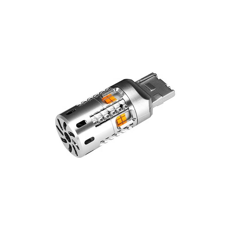 Lámpara LED lateral T20 WY21W 7440 Naranja 21W Super Canbus Arrow 2000lm 24 CSP