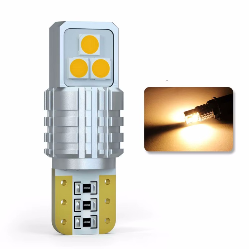 Pair of T10 LED Vintage W5W 4000k 6 SMD 3030 Canbus Bulbs