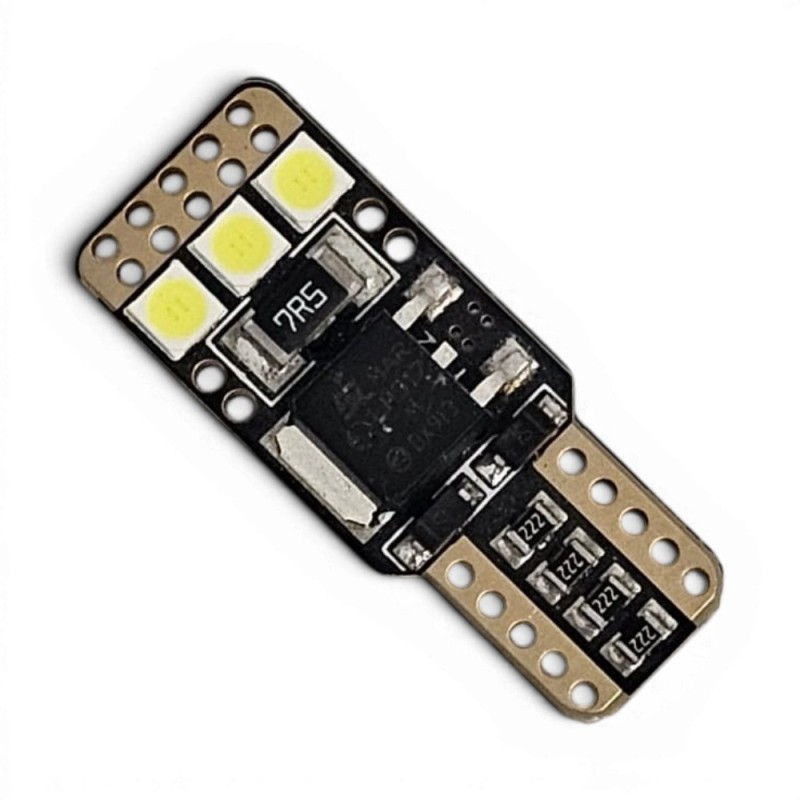 laterale Lampadina Led T10 6 SMD 2020 4W Canbus 6000k IC Driver integrato