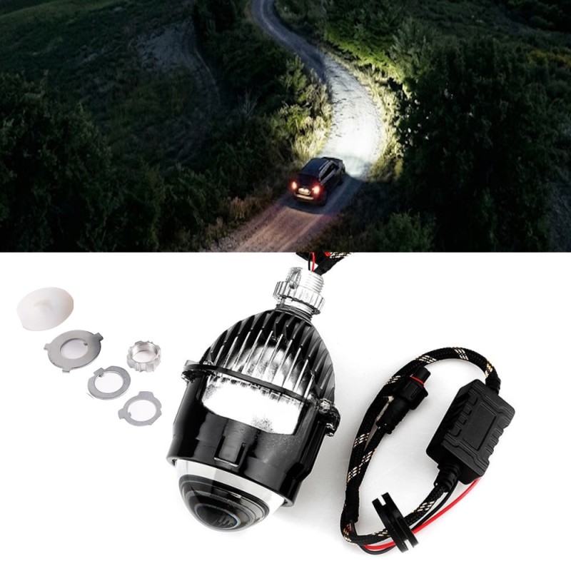 Faro delantero compacto con lente lenticular y proyector LED bi-LED de 2,5 pulgadas con unidad de control.