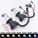 Pair of H4-3 Bi-Xenon 55W 4300k Replacement Xenon Bulbs with AMP HID Connector