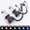 Pair of H4-3 Bi-Xenon 55W 5000K Replacement Xenon Bulbs with AMP HID Connector