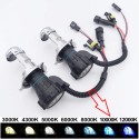 Coppia Lampade Xenon H4-3 Bi-Xenon 55W 10000K Ricambio Connettore AMP HID