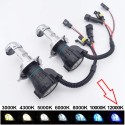 Coppia Lampade Xenon H4-3 Bi-Xenon 55W 12000K Ricambio Connettore AMP HID
