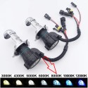 Pair of H4-3 Bi-Xenon 35W 8000K Replacement Xenon Bulbs with AMP HID Connector