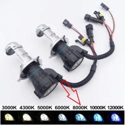 copy of Par de bombillas de repuesto de xenón H4-3 Bi-Xenon de 35 W y 8000 K con conector AMP HID