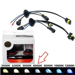 Coppia Lampade Xenon H7 55W 6500k con Cavo Scollegabile SUPER-LUX