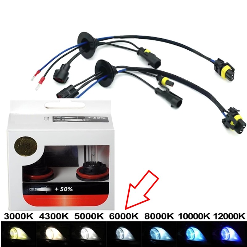 Coppia Lampade Xenon H7 55W 6500k con Cavo Scollegabile SUPER-LUX