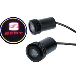 Kit de proyector de logotipo LED para SEAT de puertas con orificios, 12 V