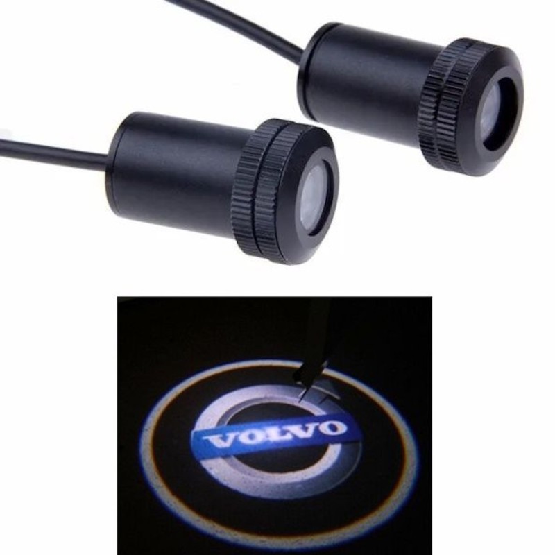 Proyector de logotipo LED Volvo para puerta con orificios, conexión de 12 V