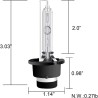 Size Pair of Xenon Lamps D2S 35W 85V 8000K HID Replacement
