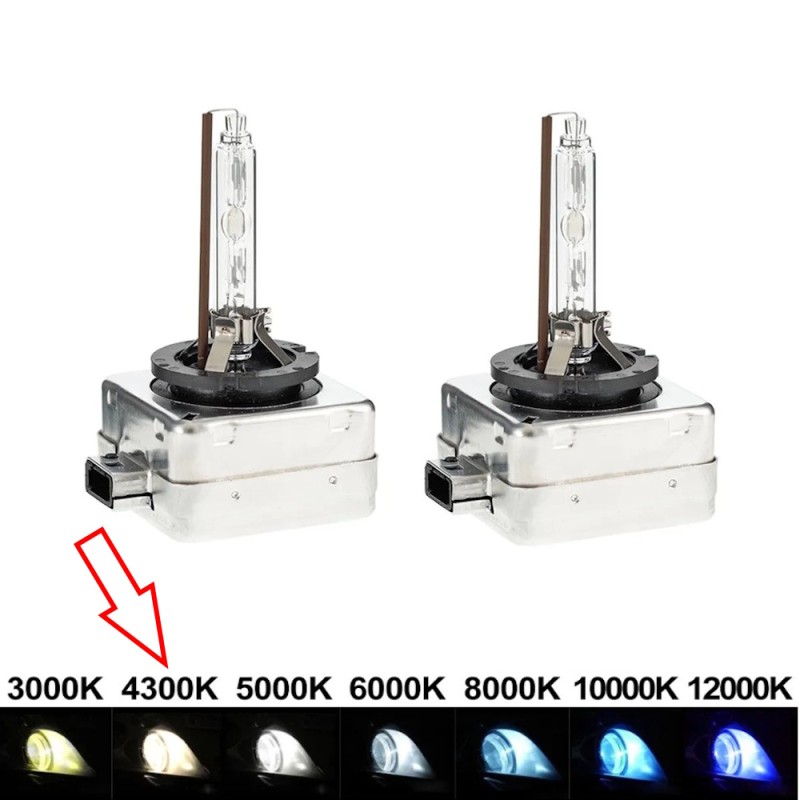 Pair of D3S 35W 42V pk32d-5 4300k HID Replacement Xenon Bulbs