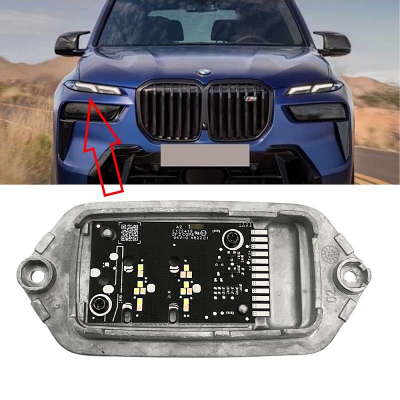 Módulo LED 63115A417B8-R BMW X7 G07, intermitente y luz diurna tipo "ojo de ángel", faro derecho de repuesto.