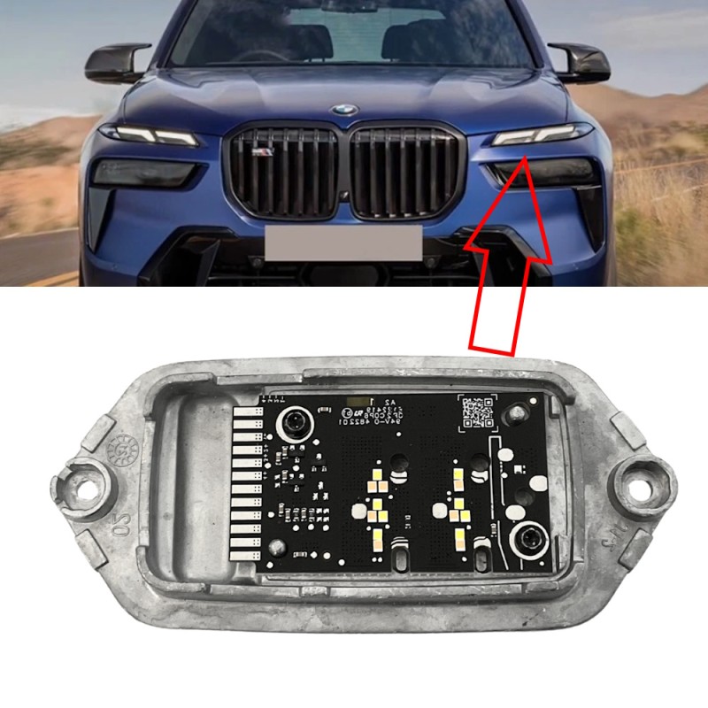 Módulo LED 63115A417B7-L BMW X7 G07, intermitente y luz diurna tipo "ojo de ángel", faro izquierdo de repuesto.