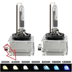 Pair of D1R 35W 85V 4300K HID Replacement Xenon Bulbs