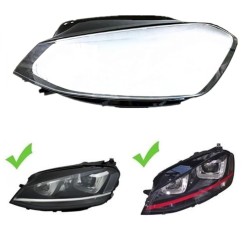 Policarbonato Faro Sinistro Volkswagen Golf 7 Vetro Lente Copertura Plexiglass Riparazione
