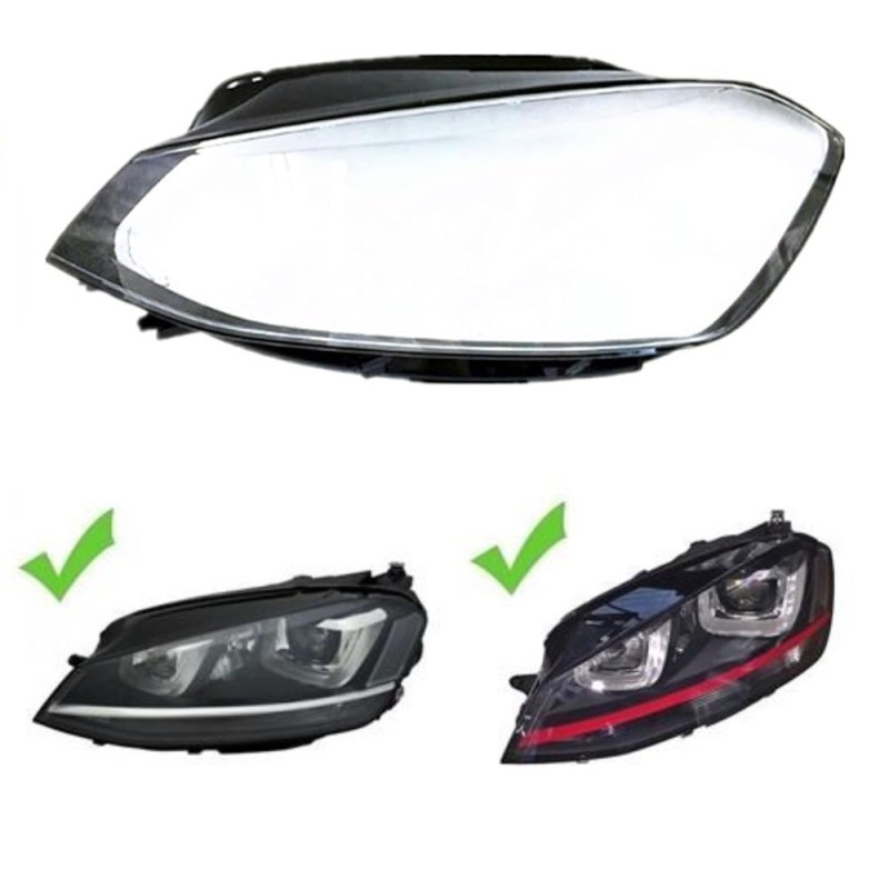 Policarbonato Faro Sinistro Volkswagen Golf 7 Vetro Lente Copertura Plexiglass