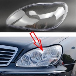 Mercedes-Benz W220 Left Headlight Polycarbonate Glass Lens Cover Plexiglass Repair