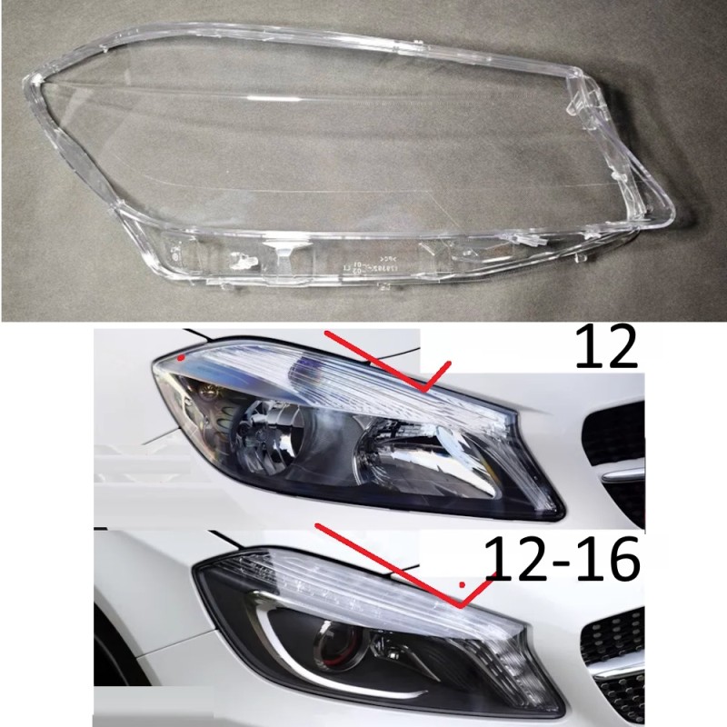 Reparación de la cubierta de plexiglás de la lente de cristal de policarbonato del faro derecho del Mercedes-Benz W176