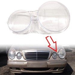 Mercedes-Benz W210 Left Headlight Polycarbonate Glass Lens Plexiglass Cover Repair