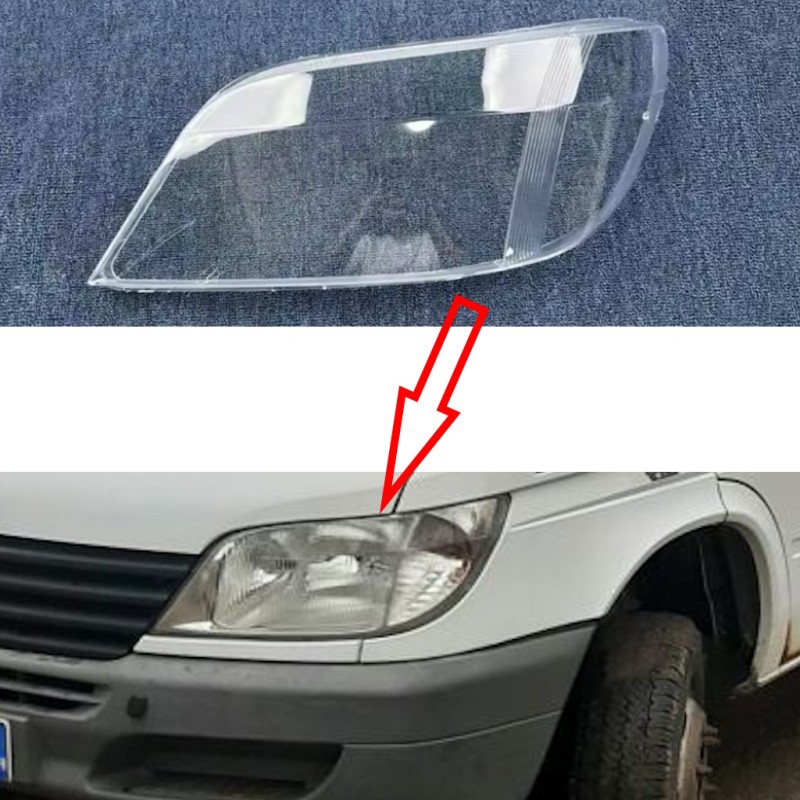 Mercedes-Benz SPRINTER Left Headlight Polycarbonate Glass Lens Cover Plexiglass Repair