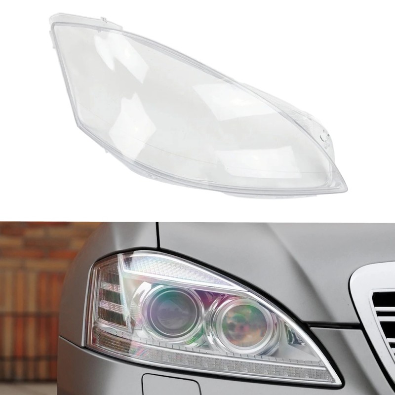 Mercedes-Benz W221 Right Headlight Polycarbonate Glass Lens Cover Plexiglass Repair
