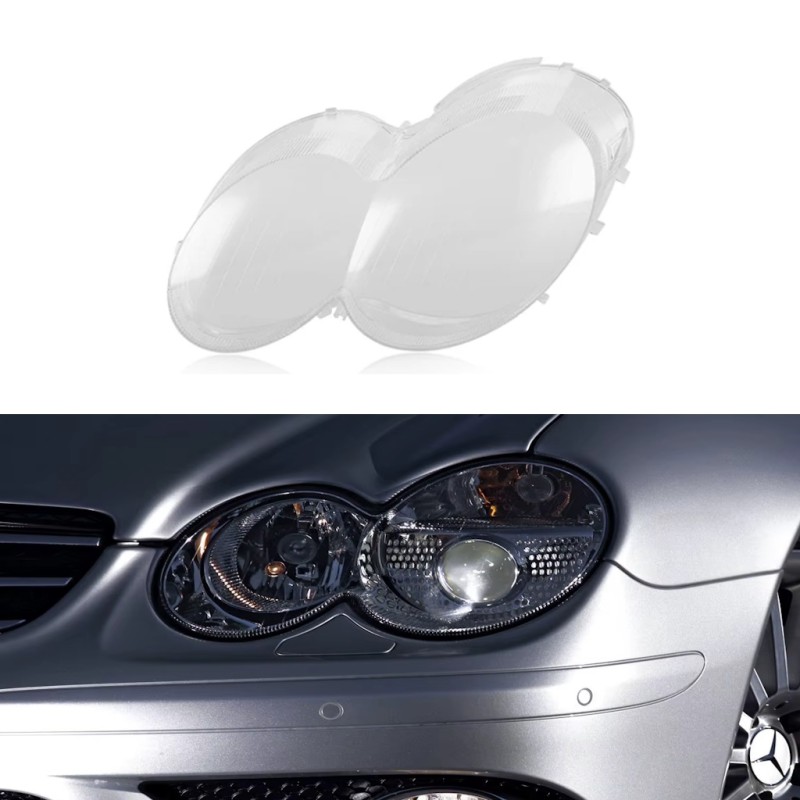 Mercedes-Benz SL R230 Left Headlight Polycarbonate Glass Lens Cover Plexiglass Repair