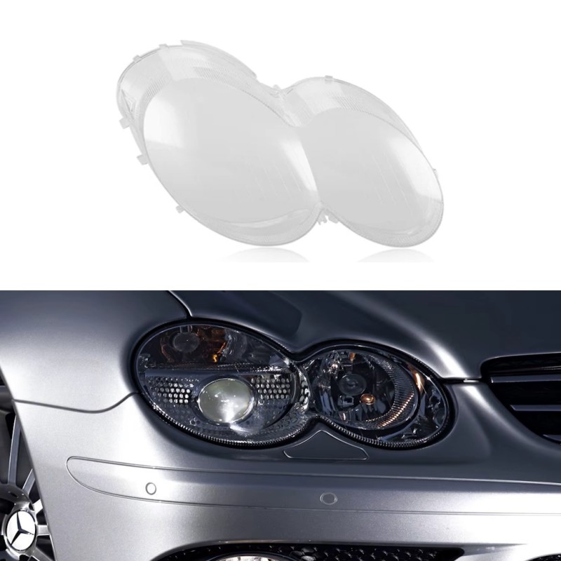 Policarbonato Faro Destro Mercedes-Benz SL R230 Vetro Lente Copertura Plexiglass Riparazione